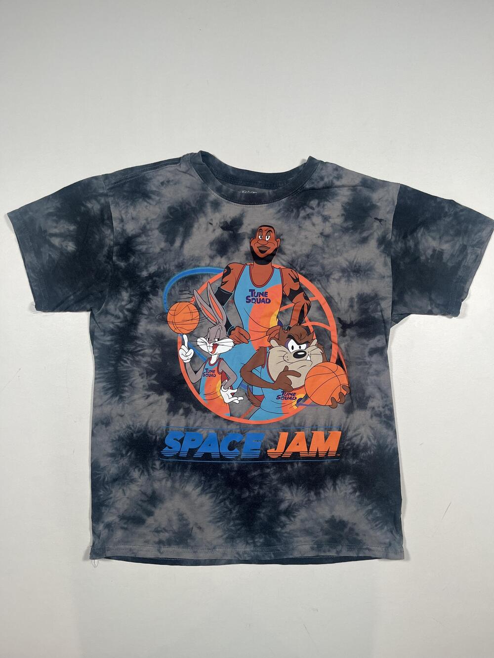 Space Jam A New Legacy Shirt Mens Small Black Tie Dye Bugs Taz Graphic Tee